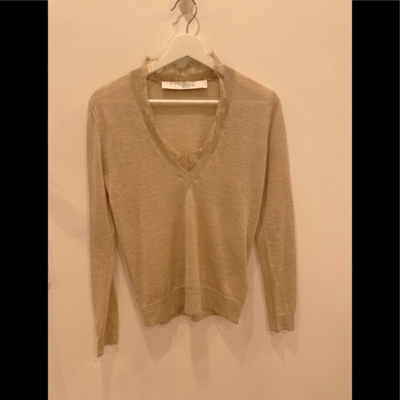 IRO HABY LACE TRIM V NECK Sweater - Picture 3 of 7